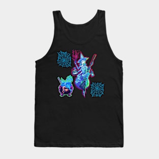 Halloween Ghost Spider Witch Pattern Tank Top